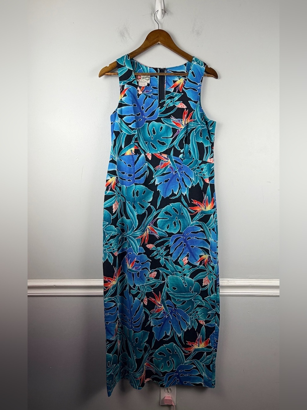 Hilo Hattie Hawaiian Bird Of Paradise Dress Muumuu Tropical Floral Aloha size 14